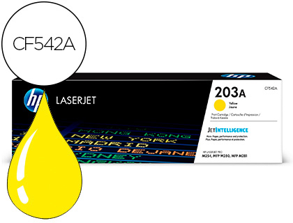 TONER HP 203A LASERJET PRO M254 / MFP M280 / MFP M281 AMARILLO 1300 PAGINAS