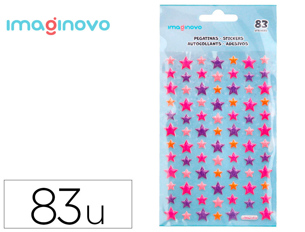 PEGATINAS IMAGINOVO ESTRELLAS MAGIC DREAMS CON RELIEVE 190X105 MM EN BLISTER