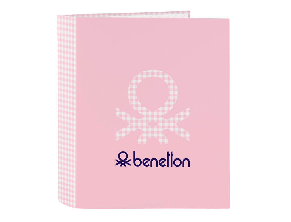 CARPETA CARTON FOLIO 4 ANILLAS SAFTA LOMO ANCHO BENETTON VICHY 270X60X330 MM