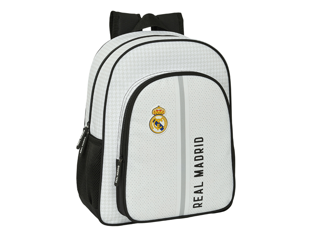 MOCHILA SAFTA JUNIOR ADAPTABLE A CARRO REAL MADRID 1 EQUIPACION 24/25 380X320X120 MM