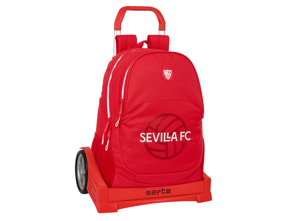 MOCHILA SAFTA MOD. 665 CON CARRO EVOLUTION SEVILLA F.C. CORPORATIVA 440X320X160 MM