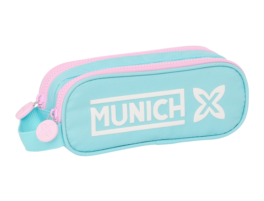 BOLSO ESCOLAR PORTATODO SAFTA DOBLE MUNICH HEAVEN 80X210X60 MM