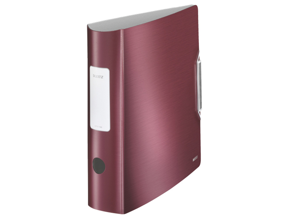 ARCHIVADOR DE PALANCA LEITZ ACTIVE SOLID POLYFOAM 180 DIN A4 LOMO 82 MM COLOR ROJO GRANATE