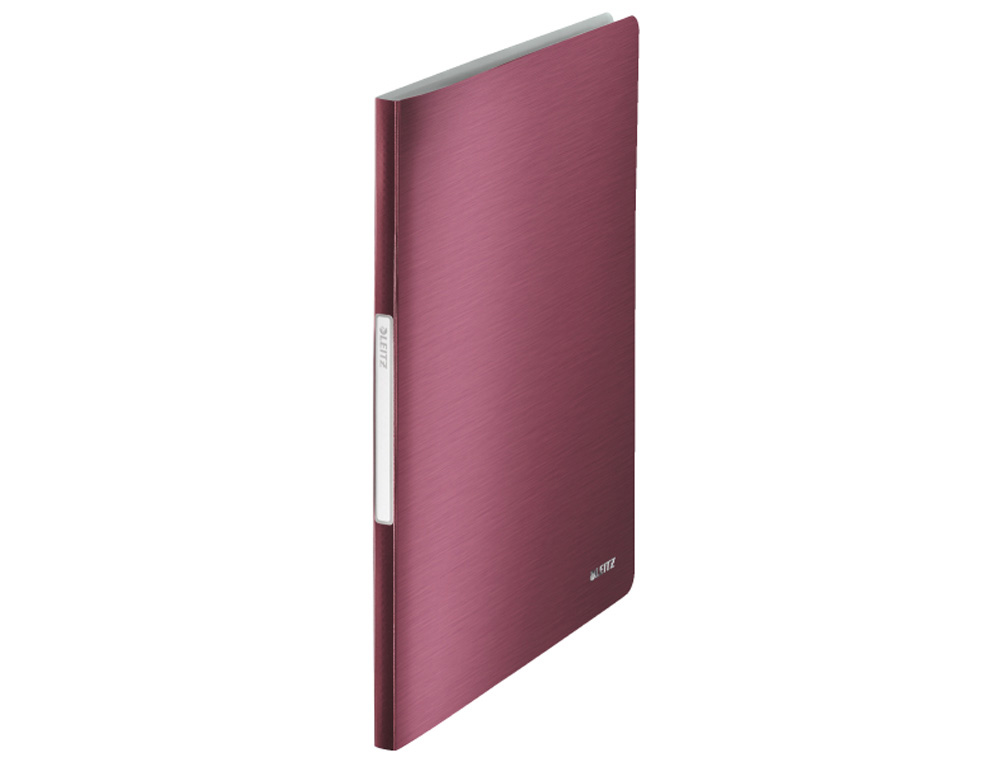 CARPETA LEITZ ESCAPARATE STYLE 40 FUNDAS POLIPROPILENO TAPA RIGIDA DIN A4 COLOR ROJO GRANATE