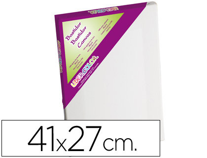 BASTIDOR LIDERPAPEL6P LIENZO GRAPADO TRASERO ALGODON 100% MARCO PAWLONIA 1,8X3,8 CM BORDES MADERA 41X27 CM