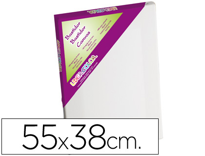 BASTIDOR LIDERPAPEL 10P GRAPADO TRASERO ALGODON 100% MARCO PAWLONIA 1,8X3,8 CM BORDES MADERA 55X38 CM