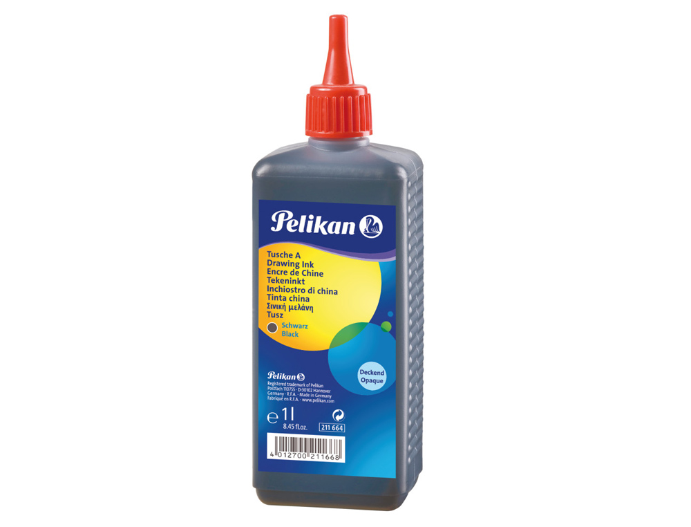 TINTA CHINA PELIKAN NEGRA BOTE 1 LITRO