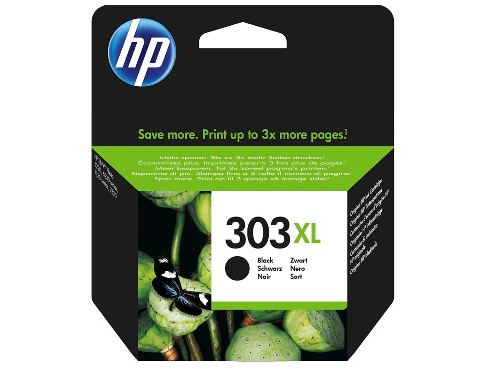 INK-JET HP 303XL ENVY PHOTO 6230 / 7130 / 7830 COLOR NEGRO CAPACIDAD 600 PAGINAS