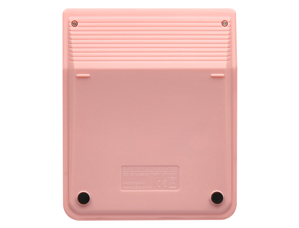 CALCULADORA LIDERPAPEL SOBREMESA XF23 10 DIGITOS SOLAR Y PILAS COLOR ROSA 127X105X24 MM