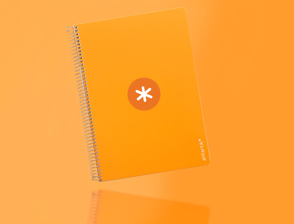 CUADERNO ESPIRAL ANTARTIK A4 MICRO TAPA DURA 80H 100GR CUADRO 5MM SIN BANDA4 TALADROS COLOR MOSTAZA