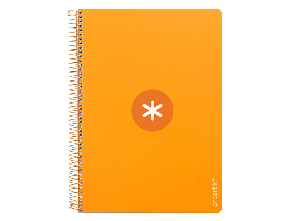 CUADERNO ESPIRAL ANTARTIK A4 MICRO TAPA DURA 80H 100GR CUADRO 5MM SIN BANDA4 TALADROS COLOR MOSTAZA