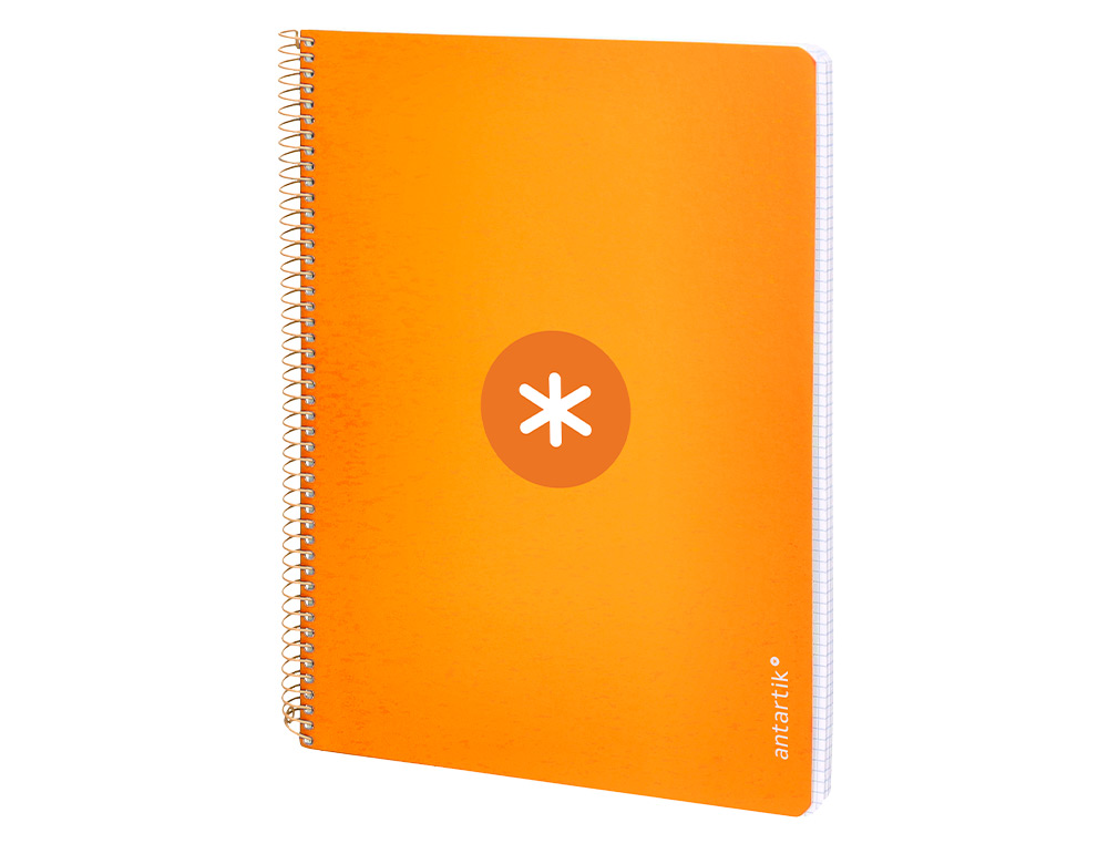 CUADERNO ESPIRAL ANTARTIK A4 MICRO TAPA DURA 80H 100GR CUADRO 5MM SIN BANDA4 TALADROS COLOR MOSTAZA