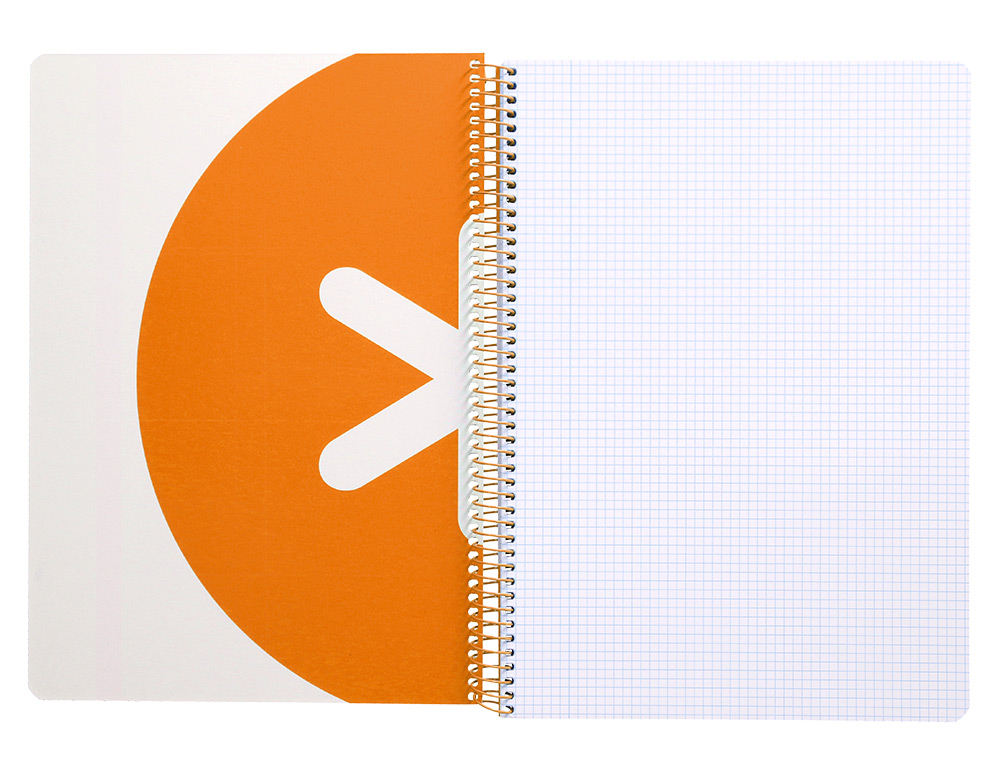 CUADERNO ESPIRAL ANTARTIK A4 MICRO TAPA DURA 80H 100GR CUADRO 5MM SIN BANDA4 TALADROS COLOR MOSTAZA