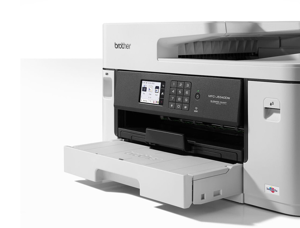 EQUIPO MULTIFUNCION BROTHER MFCJ5340DWE PROFESIONAL A4 / A3 COLOR TINTA 28PPM DUPLEX TACTIL WIFI BANDEJA 250 HOJAS