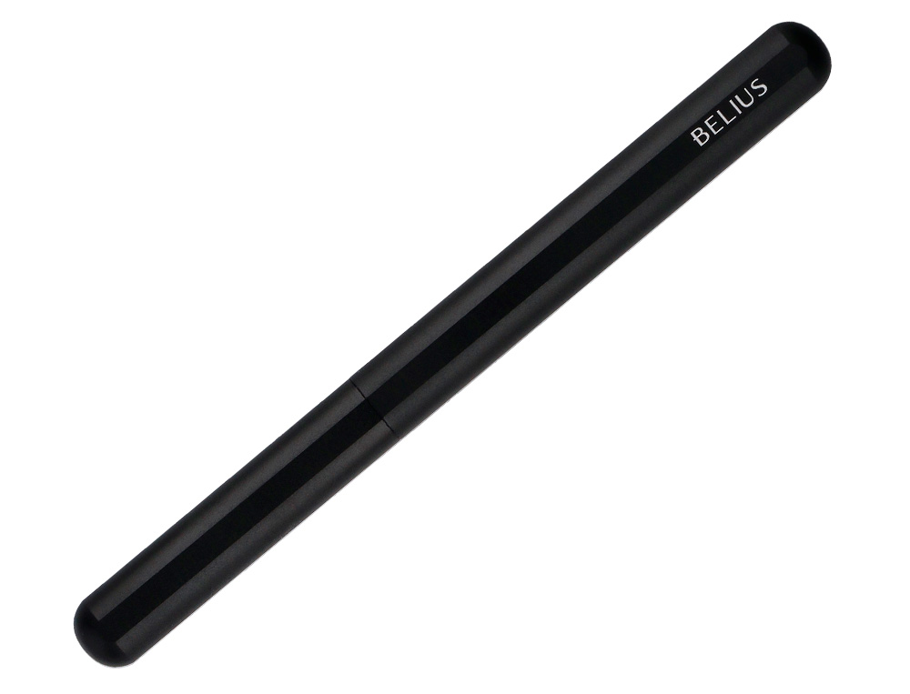 ROLLER Y FUNDA DE SIMILPIEL BELIUS SPACE B COLOR MINIMALISTA NEGRO TINTA AZUL CAJA DE DISEÑO
