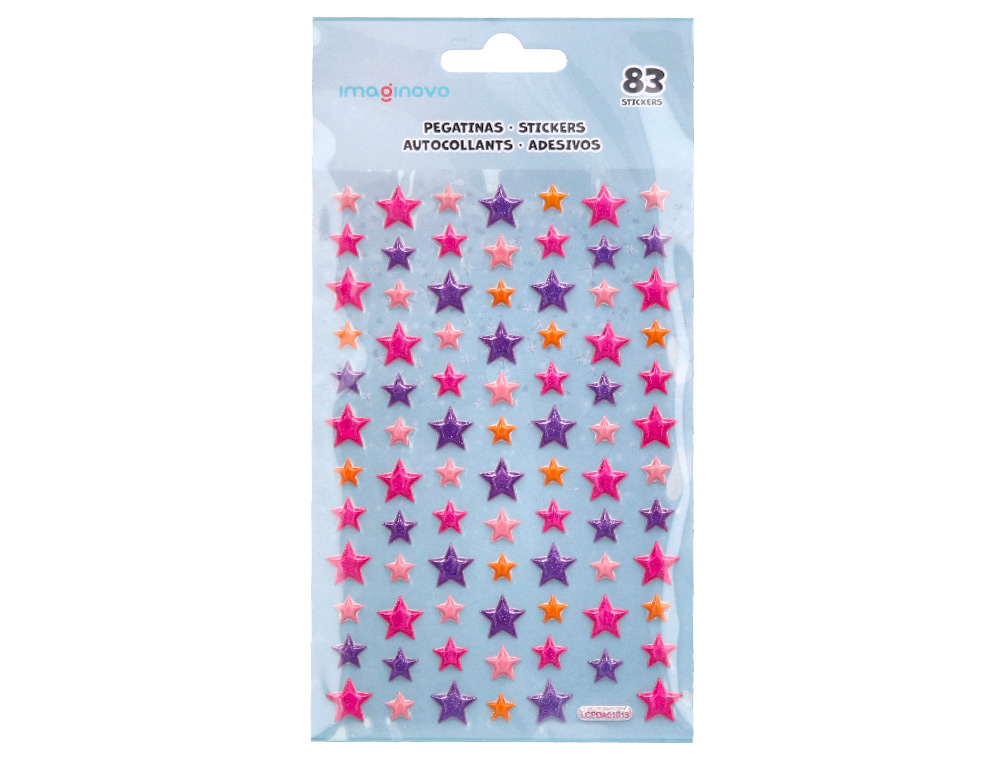 PEGATINAS IMAGINOVO ESTRELLAS MAGIC DREAMS CON RELIEVE 190X105 MM EN BLISTER