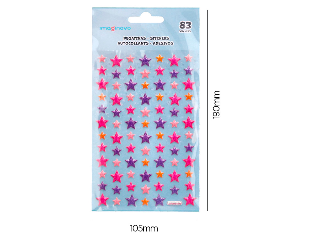 PEGATINAS IMAGINOVO ESTRELLAS MAGIC DREAMS CON RELIEVE 190X105 MM EN BLISTER