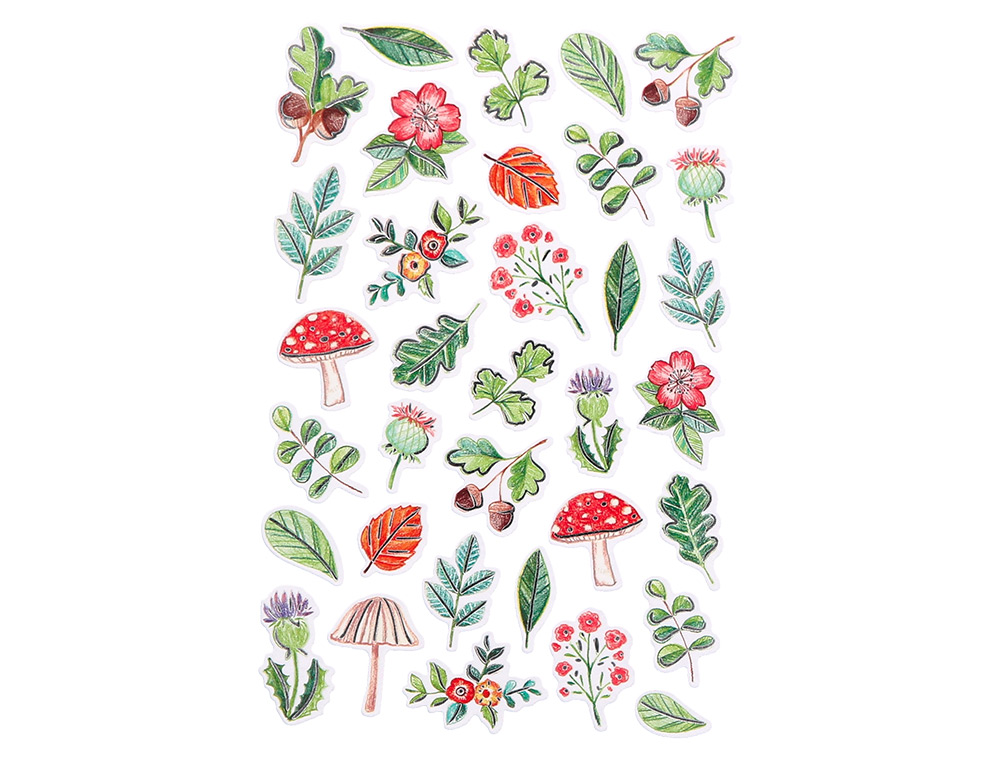 PEGATINAS IMAGINOVO FLORES VINTAGE DE PAPEL 190X100 MM EN BLISTER