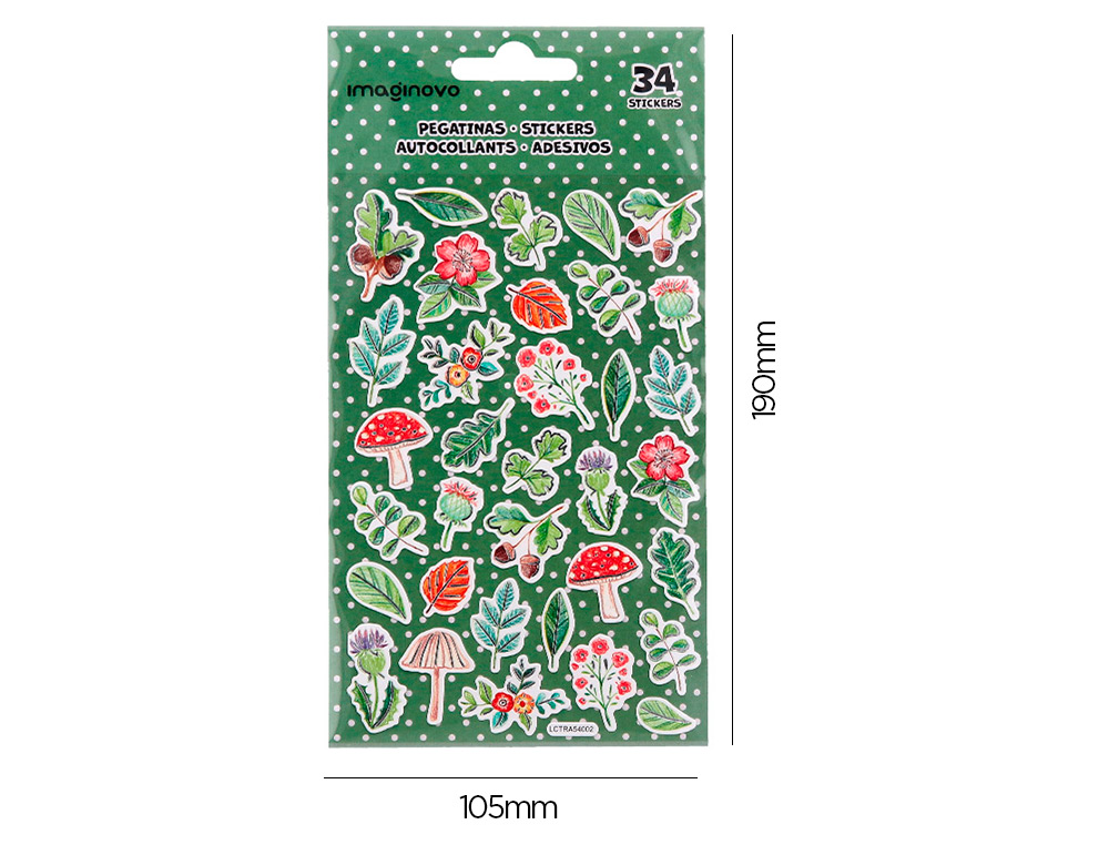 PEGATINAS IMAGINOVO FLORES VINTAGE DE PAPEL 190X100 MM EN BLISTER