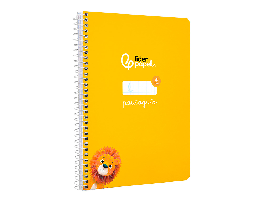 CUADERNO ESPIRAL LIDERPAPEL A5 PAUTAGUIA TAPA DURA 80H 90 GR CUADRO PAUTADO 4MM COLOR AMARILLO