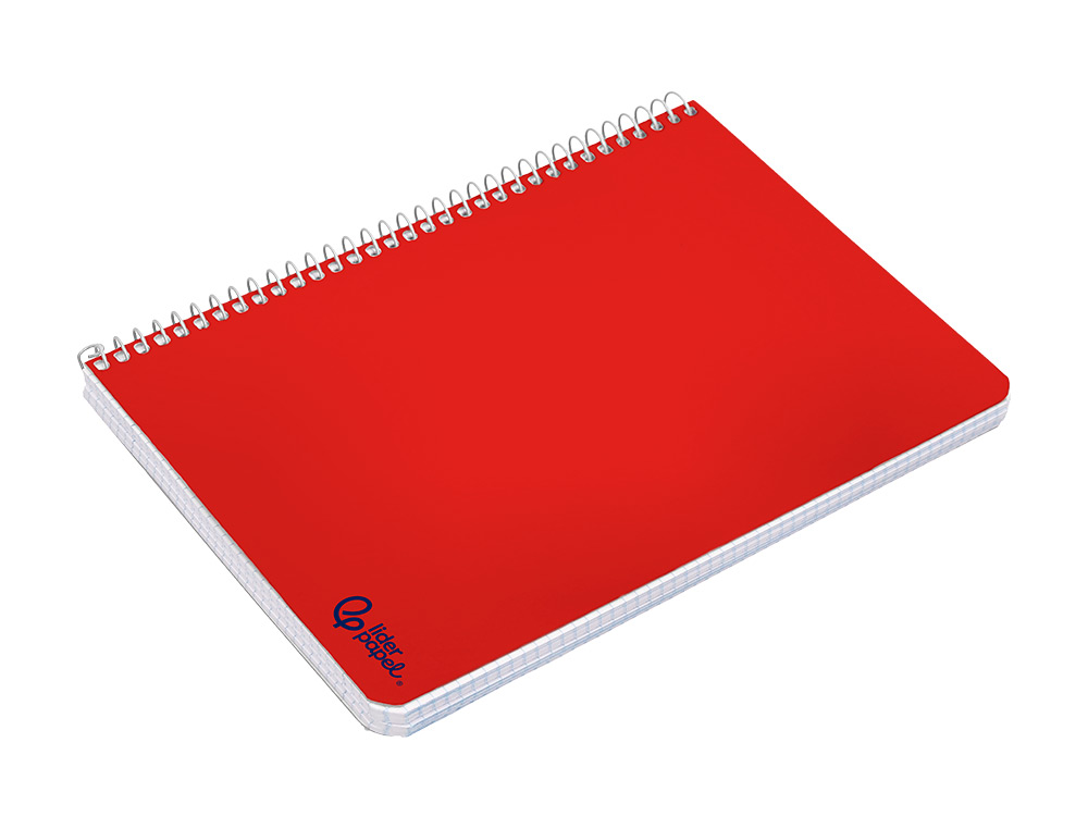 CUADERNO ESPIRAL LIDERPAPEL DIN A5 WITTY TAPA DURA 80H 90GR CUADRO 8MM CON MARGEN COLORES SURTIDOS