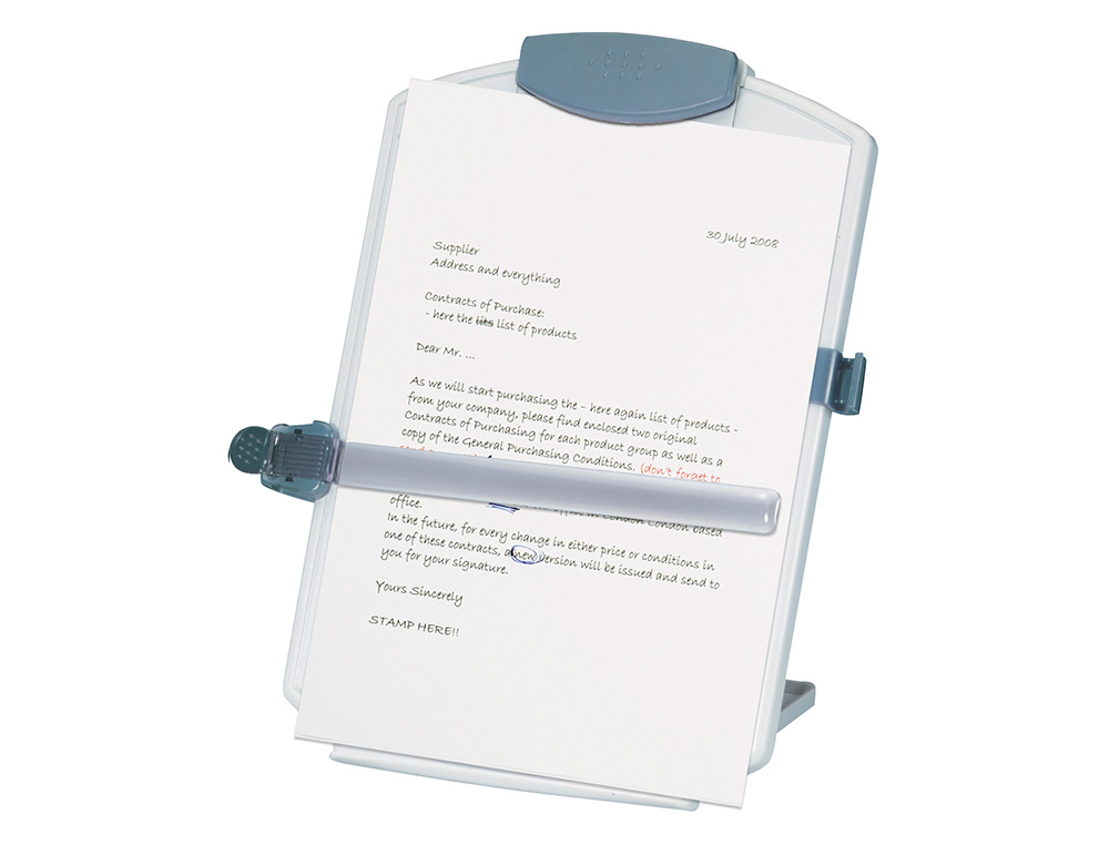 ATRIL PARA ORDENADOR DE SOBREMESA Q-CONNECT BASE REGULABLE DE PLASTICO