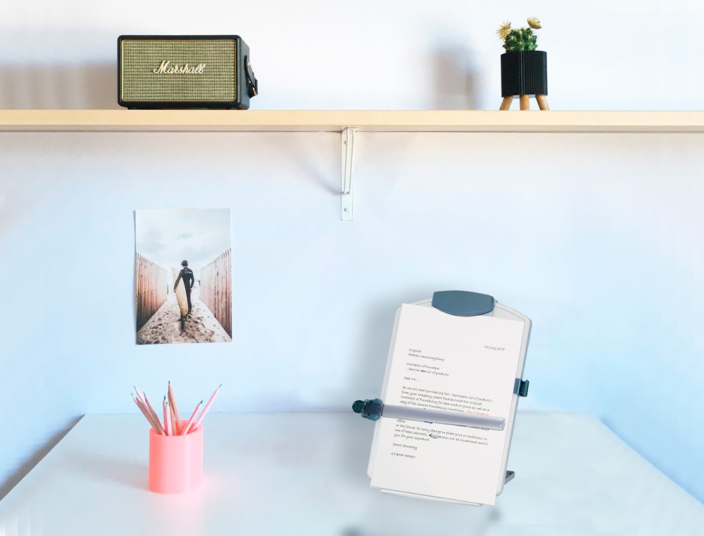 ATRIL PARA ORDENADOR DE SOBREMESA Q-CONNECT BASE REGULABLE DE PLASTICO