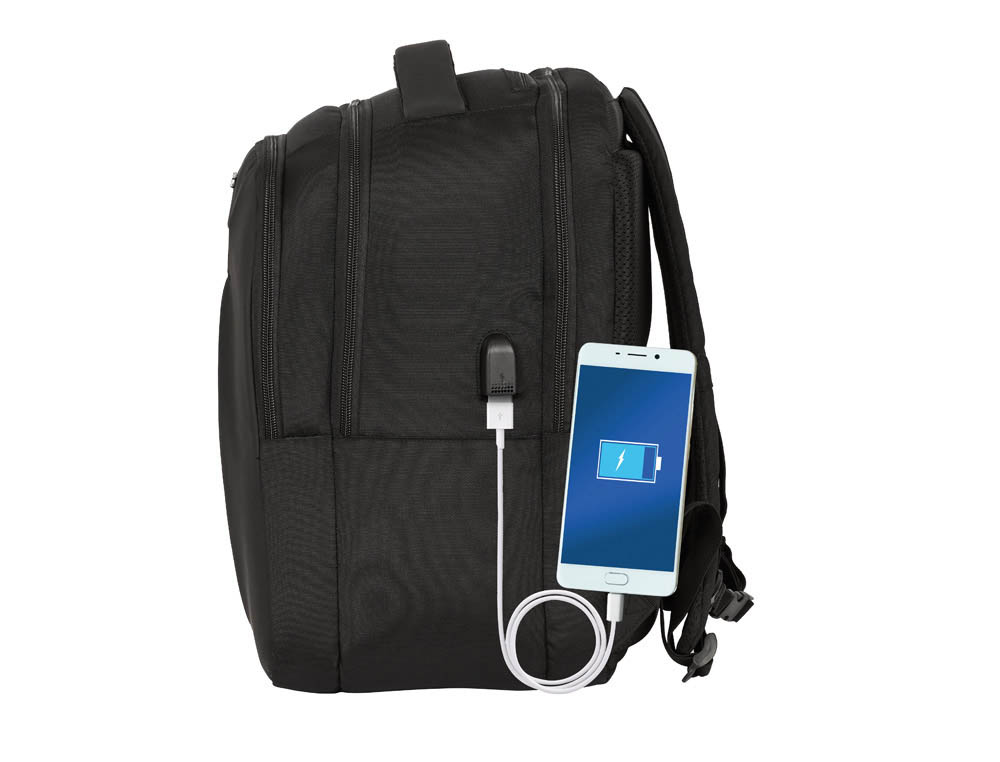 CARTERA ESCOLAR SAFTA BUSINESS (BLACK-BLUE-GREY) MOCHILA PORTATIL 15,6