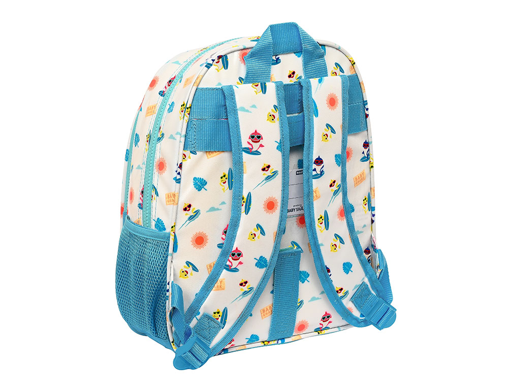 MOCHILA SAFTA INFANTIL CON MUSICA ADAPTABLE A CARRO BABY SHARK SURFING 100X270X330 MM
