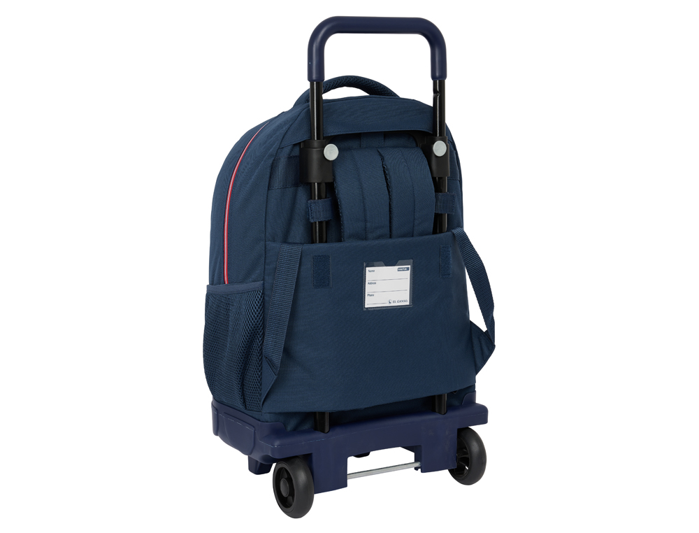 MOCHILA SAFTA GRANDE CON RUEDAS COMPACT EXTRAIBLE EL GANSO CLASSIC 220X330X450 MM