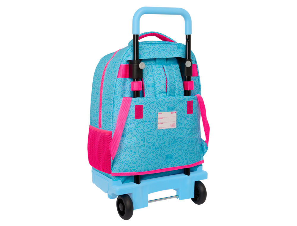 MOCHILA SAFTA GRANDE CON RUEDAS COMPACT EXTRAIBLE L.O.L. SURPRISE DIVAS 220X330X450 MM