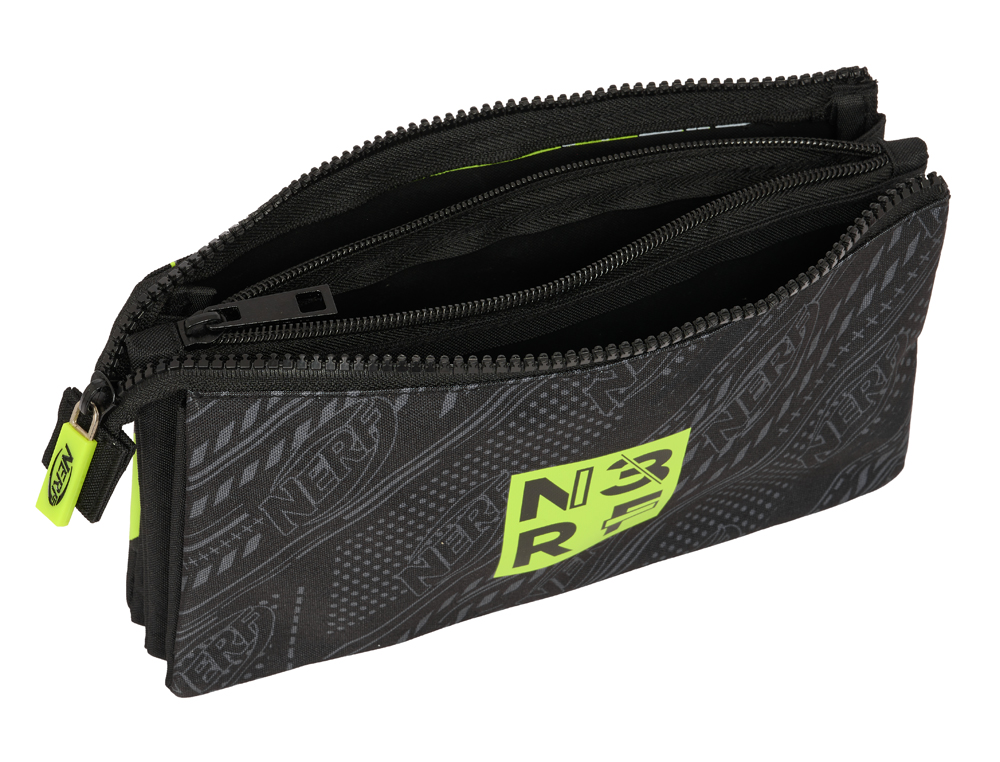 BOLSO ESCOLAR PORTATODO SAFTA TRIPLE NERF GET READY 30X220X120 MM