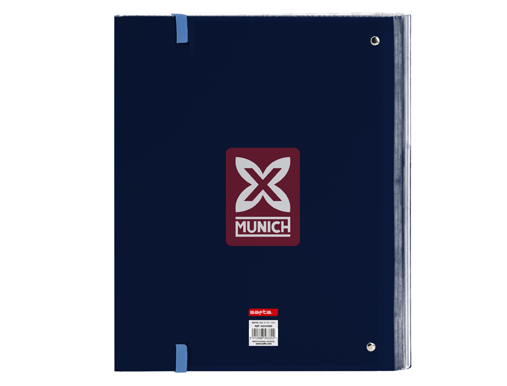 Carpeta Munich Royal 4 Anillas 35mm Con 100 Hojas A4 - Azul