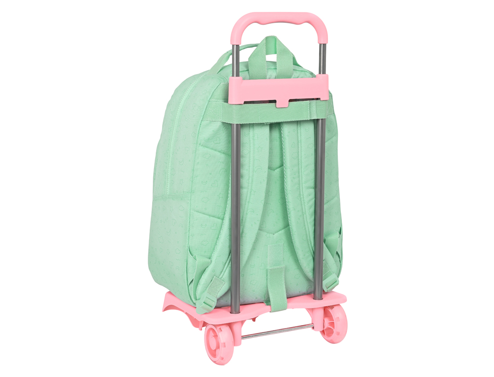 MOCHILA SAFTA MOD. 305 CON CARRO 905 RECICLADO BLACKFIT8 MOON 420X320X150 MM