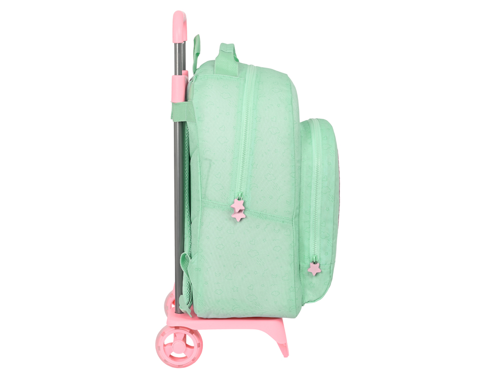 MOCHILA SAFTA MOD. 305 CON CARRO 905 RECICLADO BLACKFIT8 MOON 420X320X150 MM
