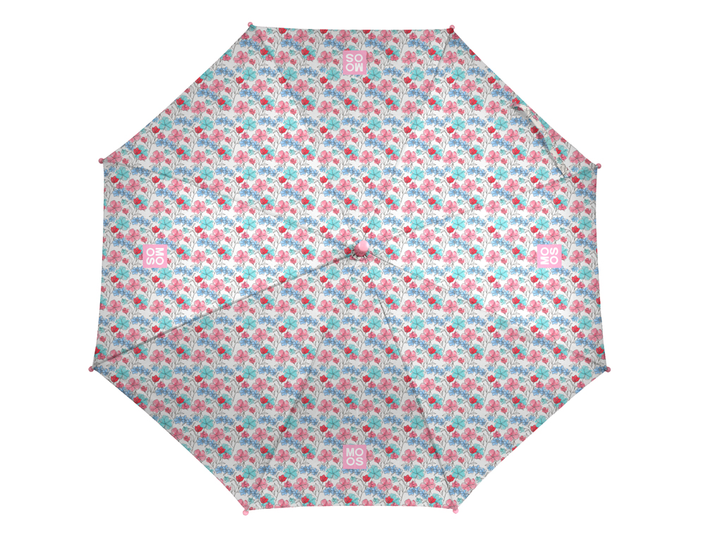 PARAGUAS MANUAL SAFTA 48 CM MOOS FLORESISTENTE
