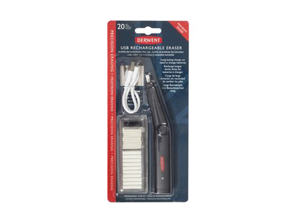 GOMA DE BORRAR ELECTRICA DERWENT RECARGABLE POR USB