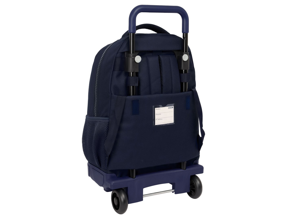 MOCHILA SAFTA GRANDE CON RUEDAS COMPACT EXTRAIBLE REAL MADRID 2 EQUIPACION 24/25 220X330X450 MM