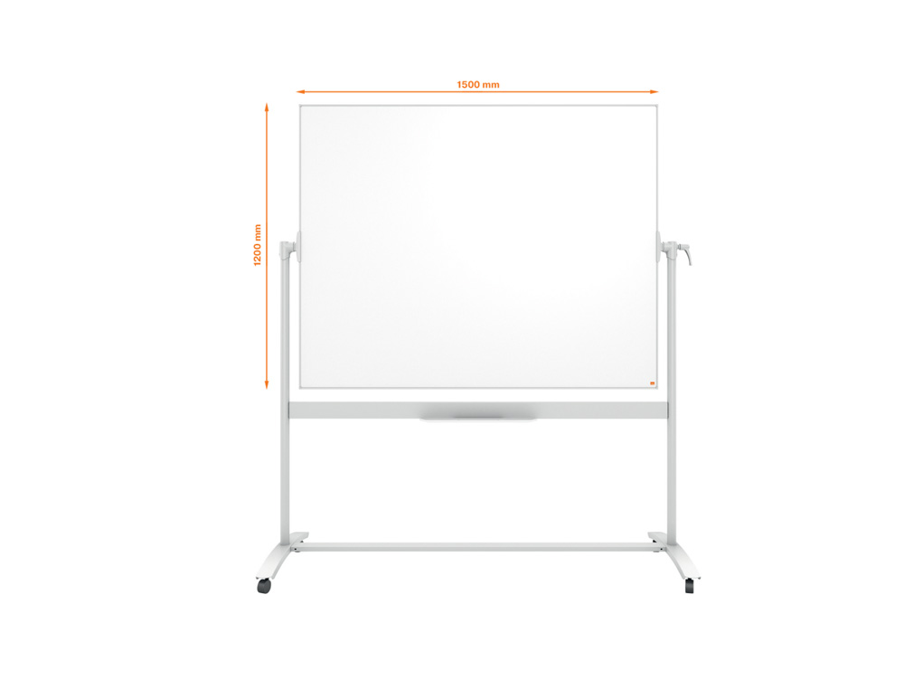 PIZARRA BLANCA NOBO CLASSIC ACERO VITRIFICADO MOVIL 150X120 CM