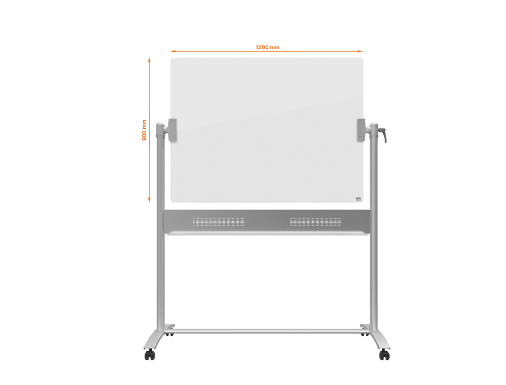 PIZARRA BLANCA NOBO CRISTAL MOVIL 120X90 CM