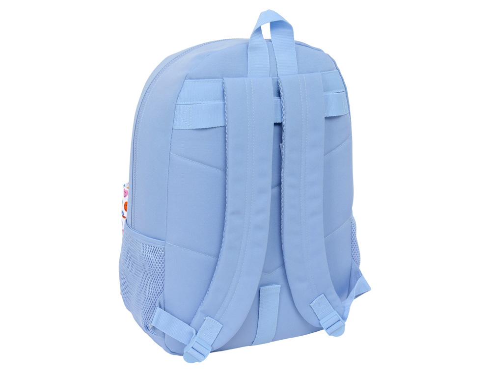 MOCHILA SAFTA ADAPTABLE A CARRO RECICLADO SMILEY WORLD JOYFUL 460X300X140 MM