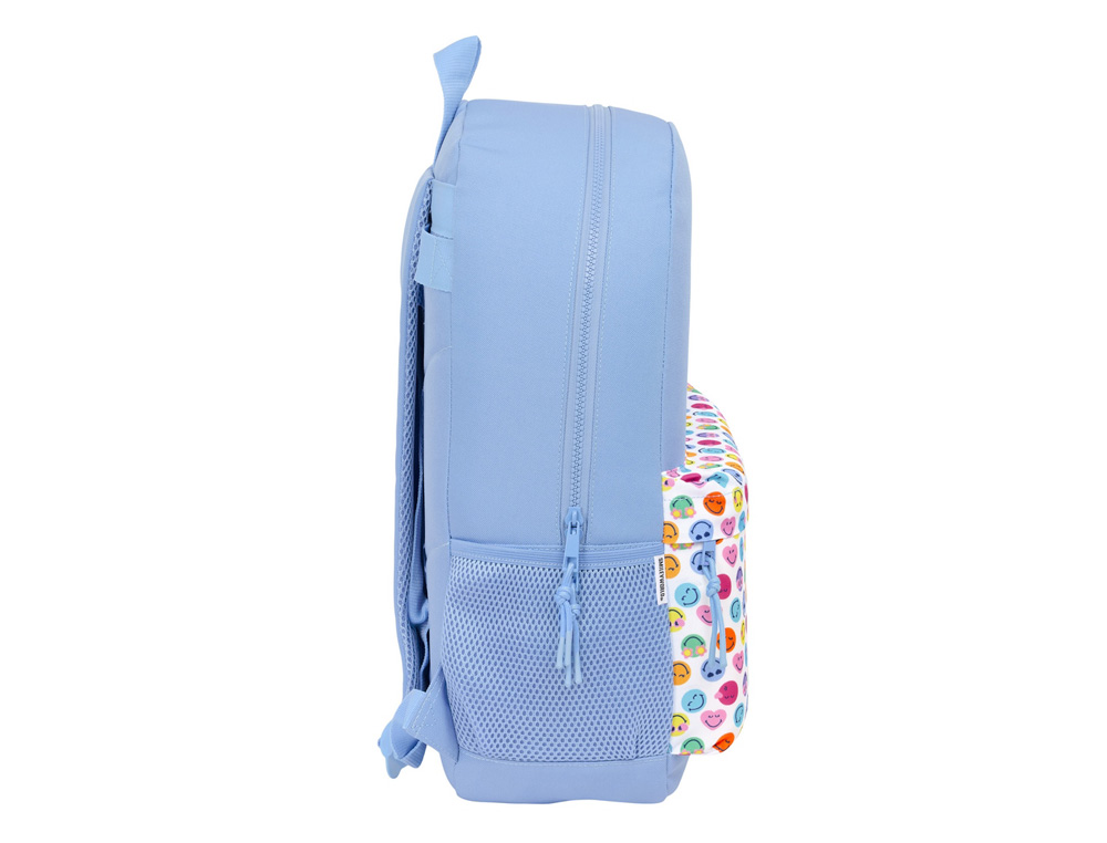 MOCHILA SAFTA ADAPTABLE A CARRO RECICLADO SMILEY WORLD JOYFUL 460X300X140 MM
