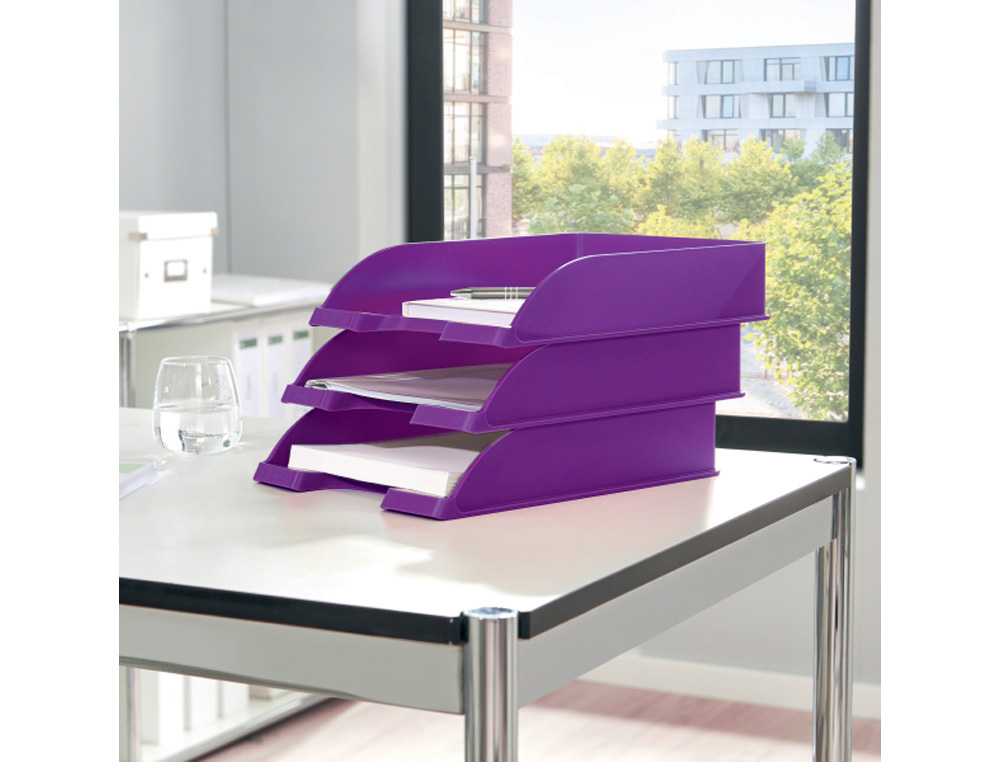 BANDEJA SOBREMESA PLASTICO LEITZ WOW COLOR NEGRO 255X357X70 MM