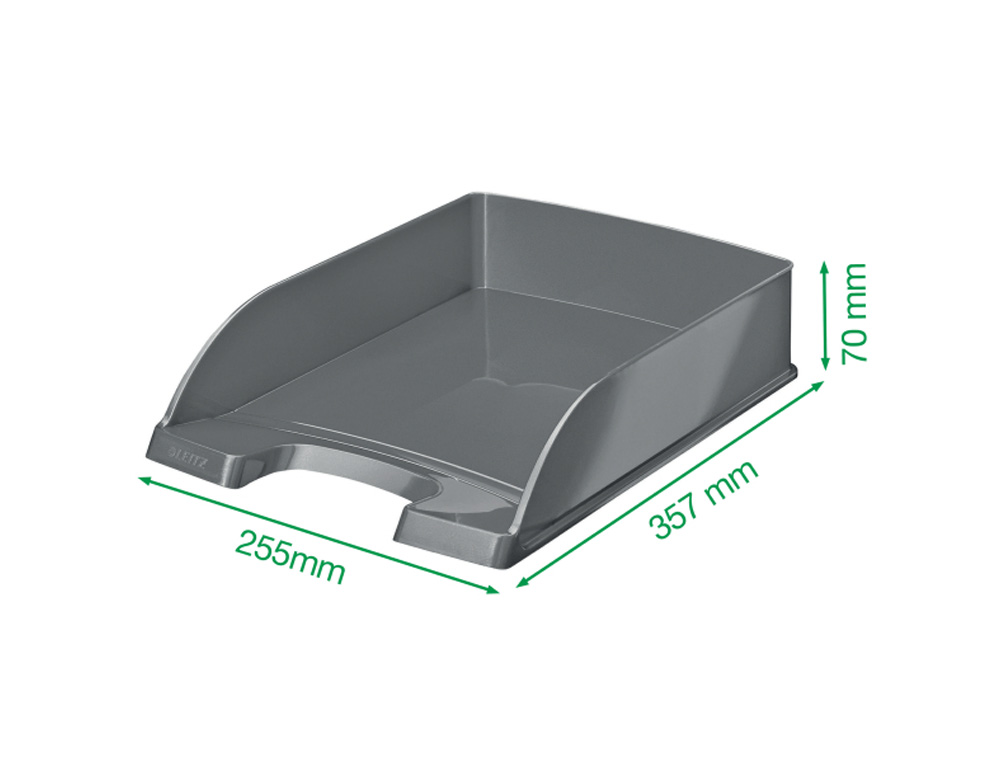 BANDEJA SOBREMESA PLASTICO LEITZ WOW COLOR NEGRO 255X357X70 MM