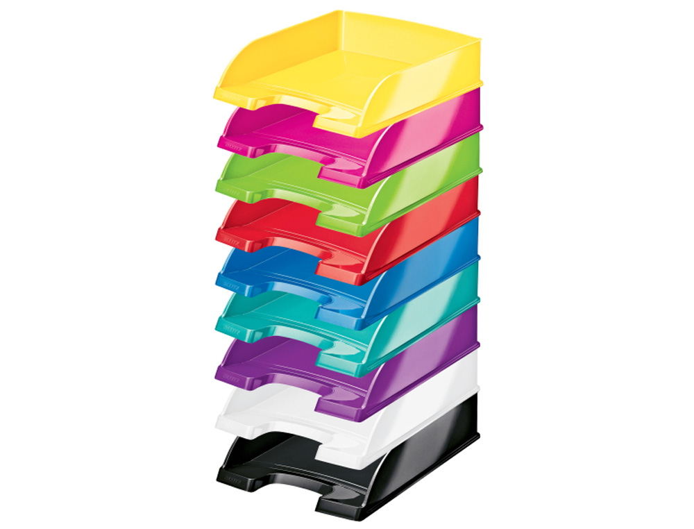 BANDEJA SOBREMESA PLASTICO LEITZ WOW COLOR NEGRO 255X357X70 MM
