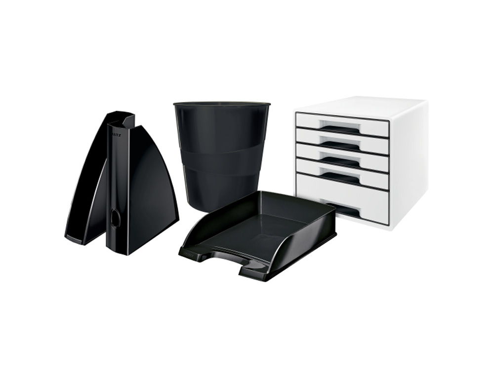 BANDEJA SOBREMESA PLASTICO LEITZ WOW COLOR NEGRO 255X357X70 MM