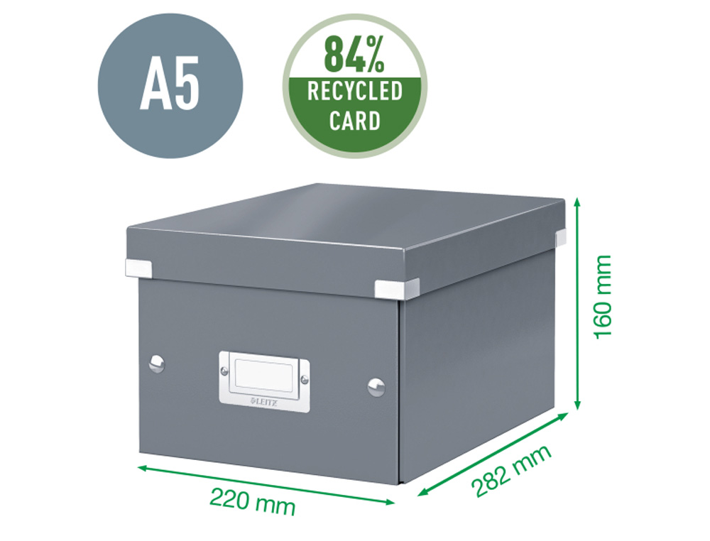 CAJA DE ALMACENAMIENTO LEITZ CLICK&STORE PEQUEÑA COLOR BLANCO 216X160X282 MM
