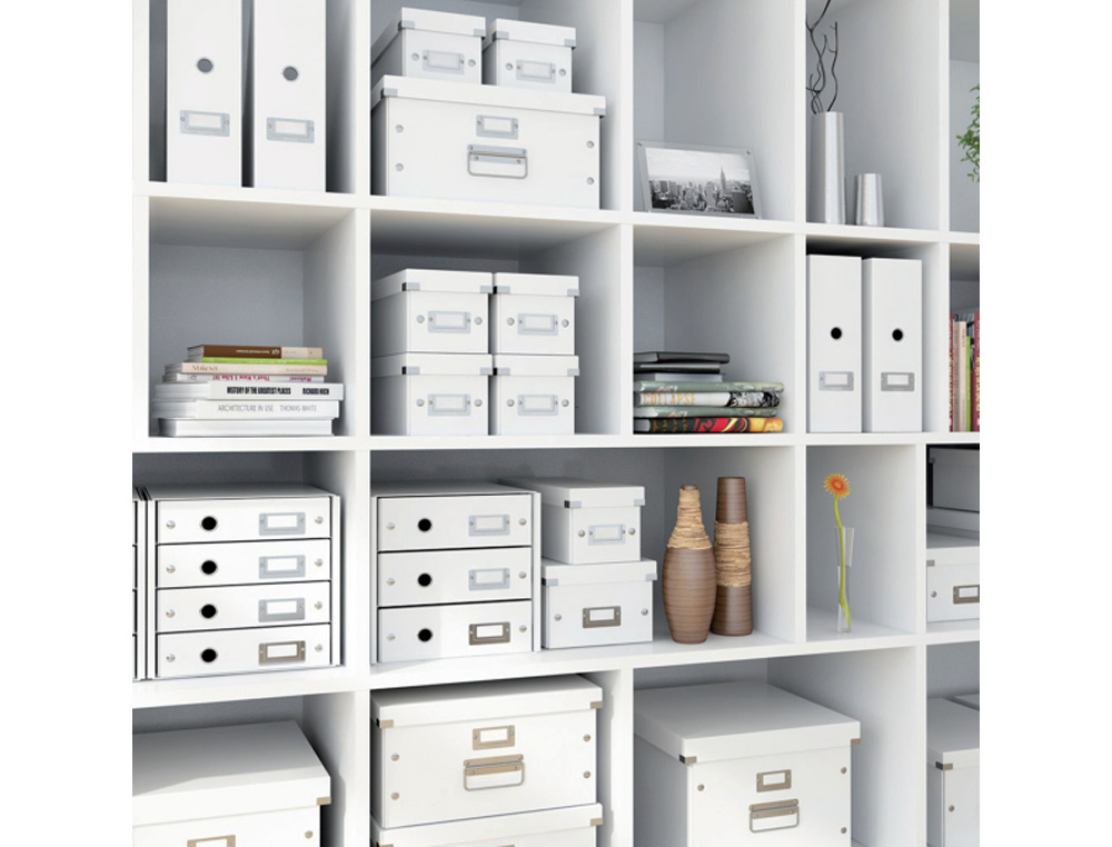 CAJA DE ALMACENAMIENTO LEITZ CLICK&STORE PEQUEÑA COLOR BLANCO 216X160X282 MM