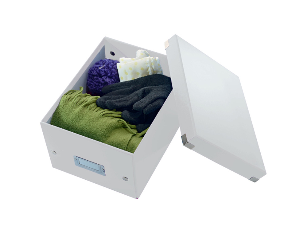 CAJA DE ALMACENAMIENTO LEITZ CLICK&STORE PEQUEÑA COLOR BLANCO 216X160X282 MM