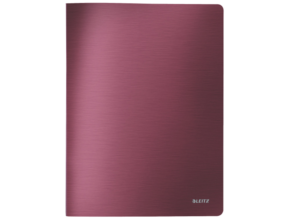 CARPETA LEITZ ESCAPARATE STYLE 40 FUNDAS POLIPROPILENO TAPA RIGIDA DIN A4 COLOR ROJO GRANATE